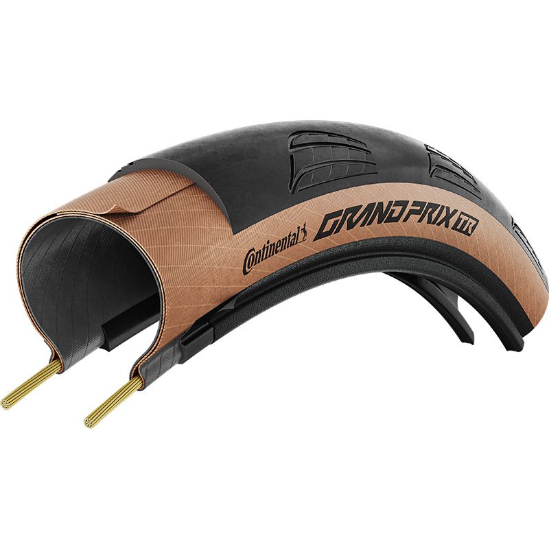CONTINENTAL - CUBIERTA GRAND PRIX TR 700x30C TUBELESS READY PLEGABLE NEGRO/MARRON OSCURO