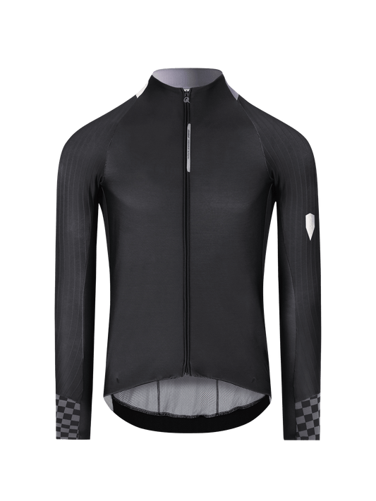 Q36.5 - Gregarius Hybrid Collar Fade Maillot Manga Larga Negro