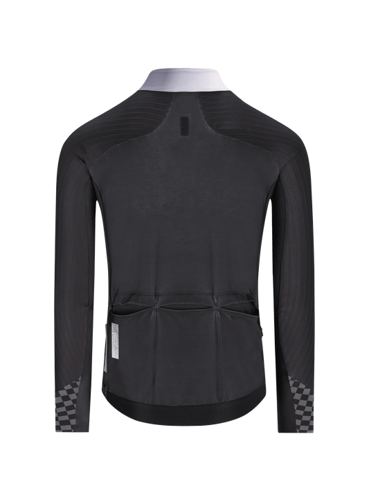 Q36.5 - Gregarius Hybrid Collar Fade Maillot Manga Larga Negro