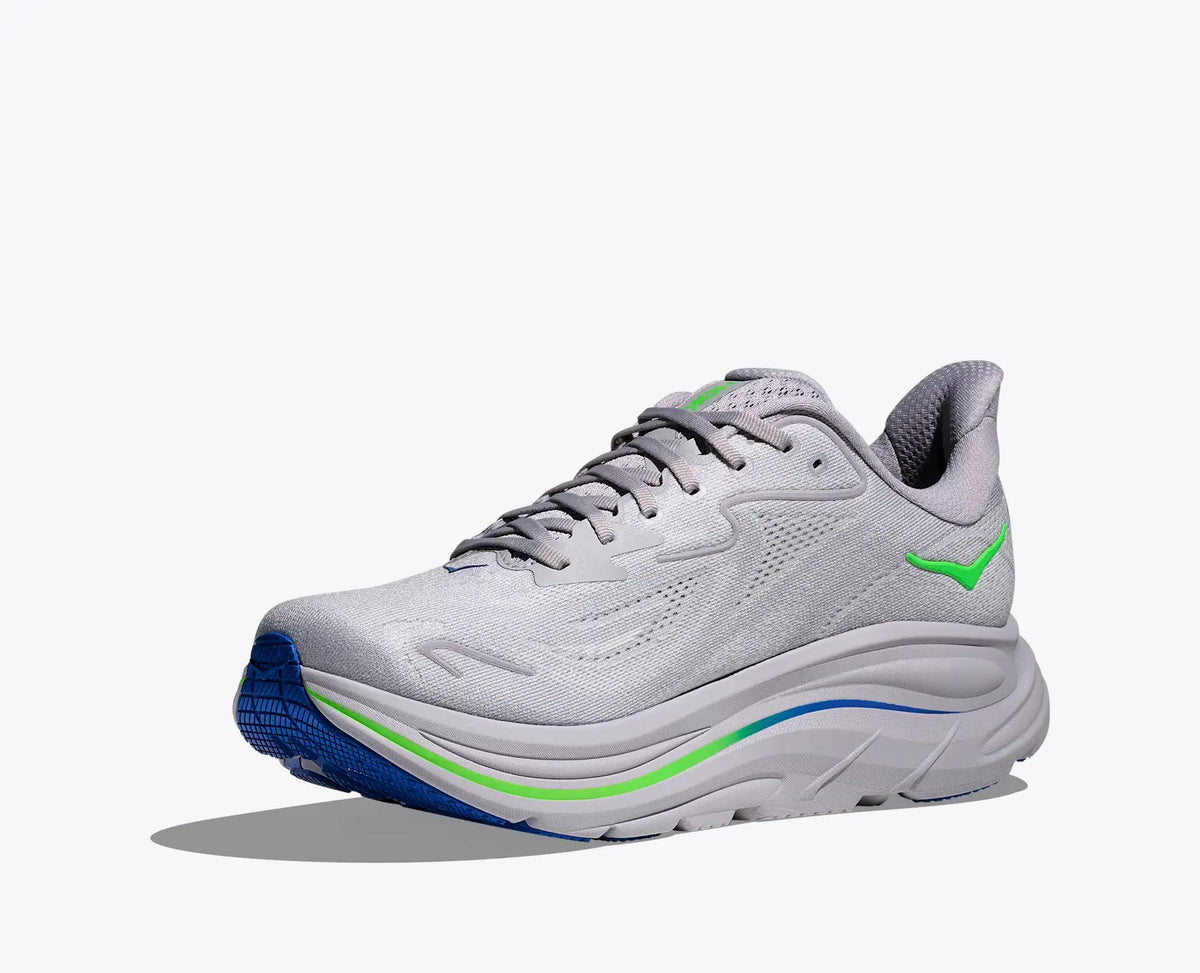 ¡Novedad! HOKA - Clifton 10 Ash Grey / Neon Green