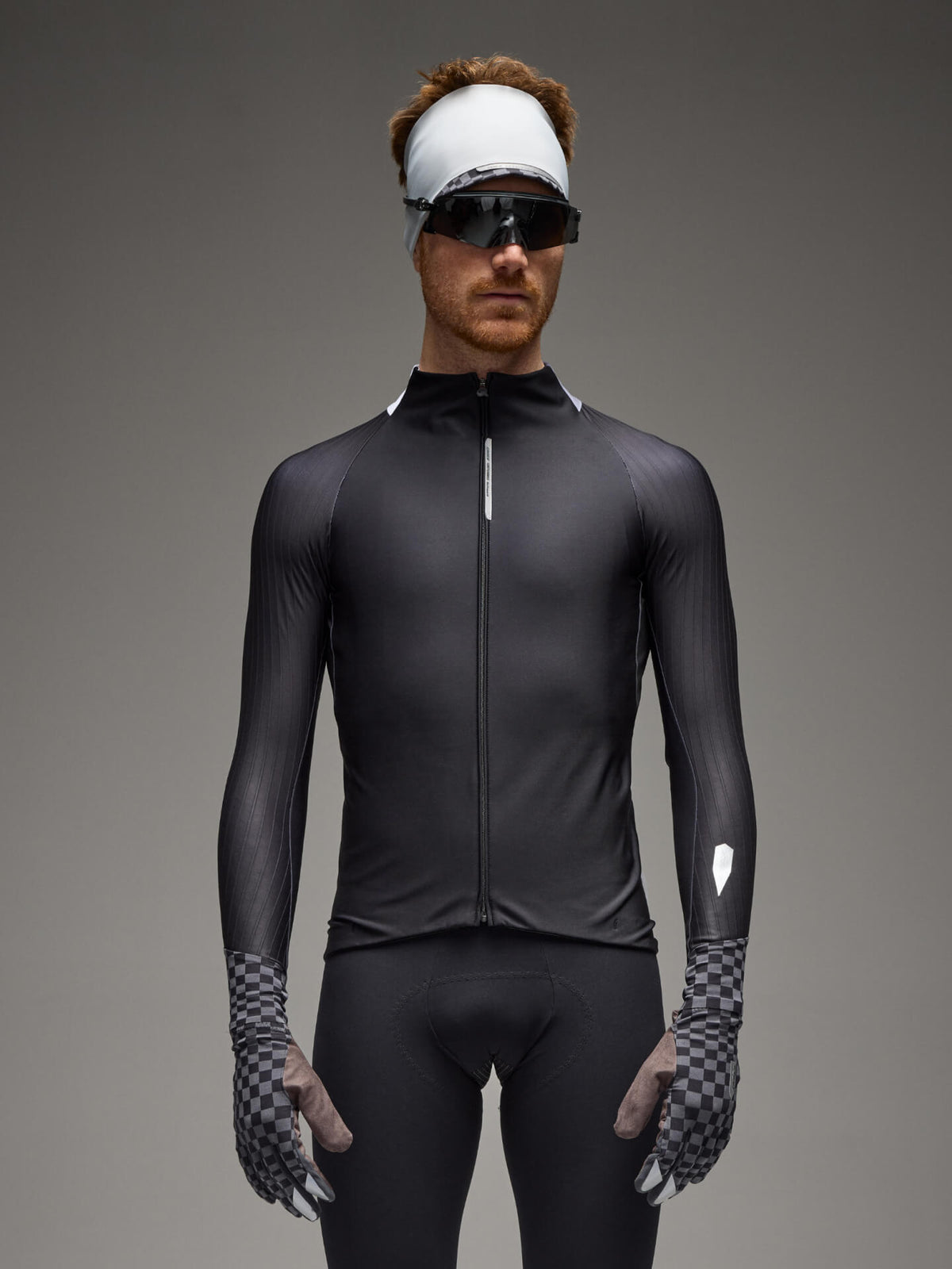 Q36.5 - Gregarius Hybrid Collar Fade Maillot Manga Larga Negro